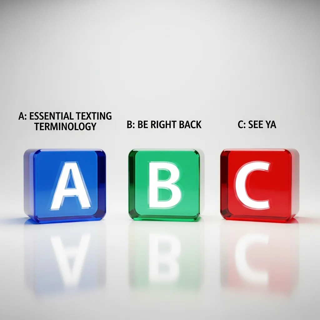 Infographic of SMS terminology from A to C including API, automation, and campaign terms