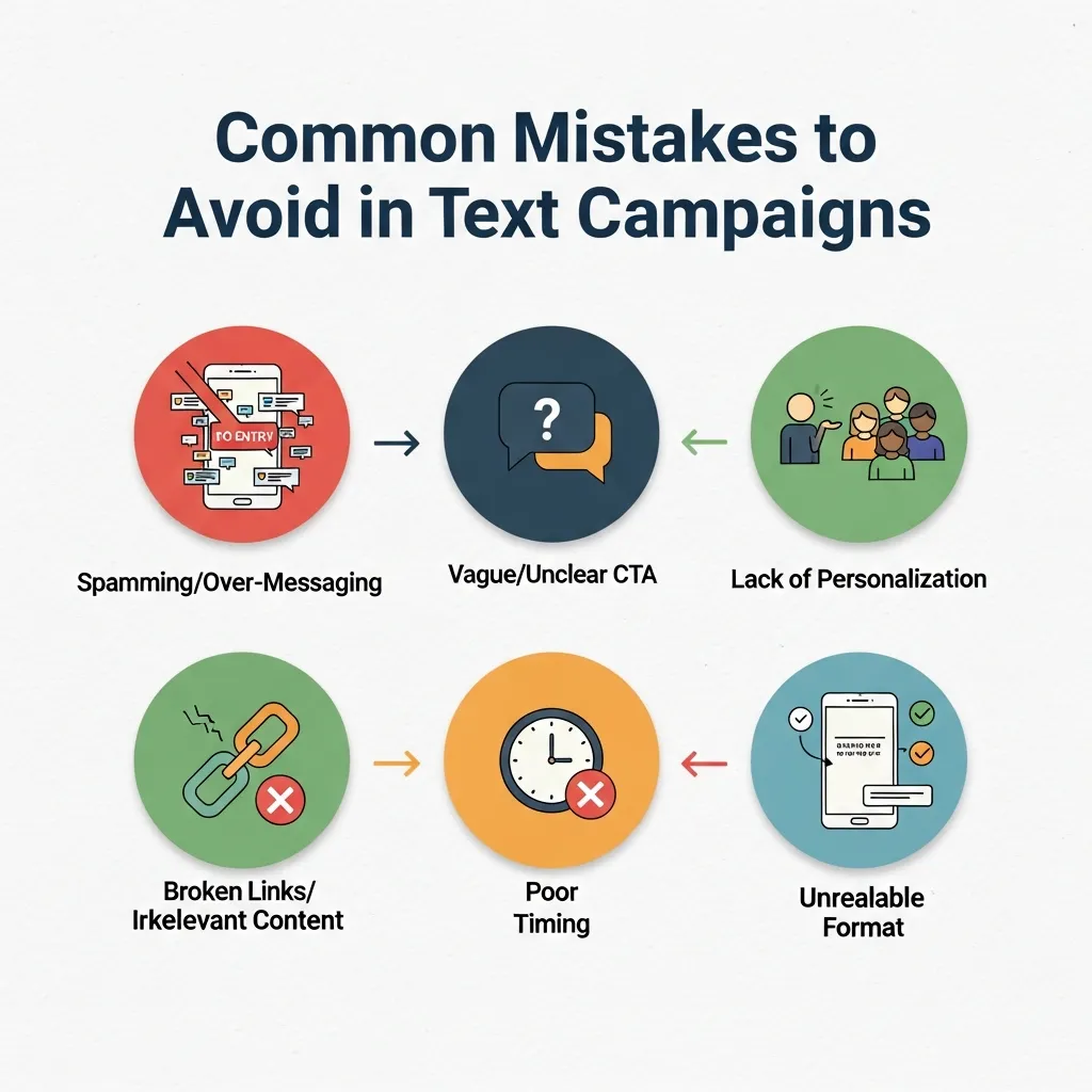 Common SMS marketing mistakes to avoid for better campaign performance and engagement