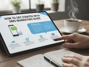 How to Get Started with SMS Marketing Guide Infographic showing how to start SMS marketing from signup to campaign launch