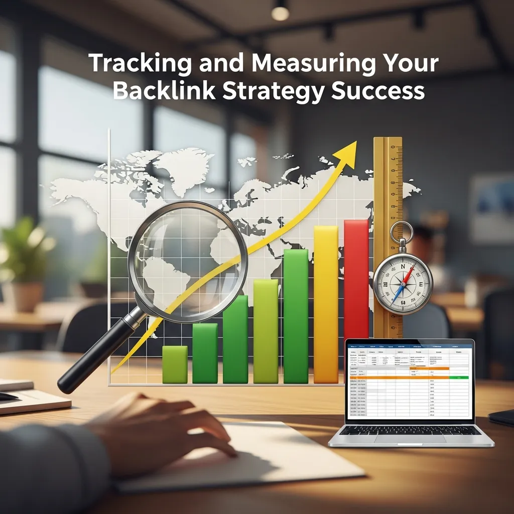 Visual guide to monitoring backlink performance including domain authority and referral traffic