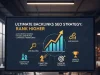 Ultimate Backlinks SEO Strategy: Rank Higher in 2026 Infographic illustrating an ultimate backlinks SEO strategy to rank higher, featuring authority link building, guest posting, digital PR outreach, niche-relevant backlinks, content marketing, internal linking structure, competitor backlink analysis, and improved search engine rankings with rising traffic graphs.