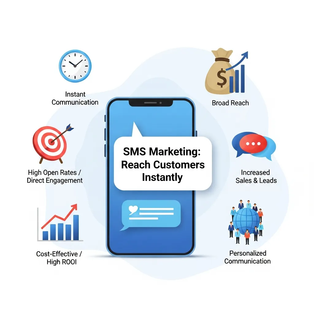 Business using SMS marketing to improve customer engagement and communication