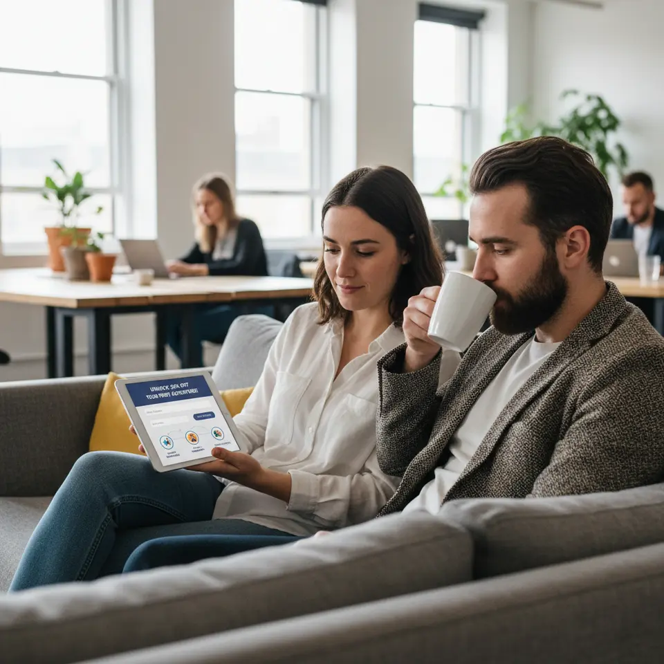 A mobile-friendly opt-in landing page offering a discount code, with diverse subscriber icons funneling into segmented groups (fitness, travel, finance) to illustrate list building and audience segmentation